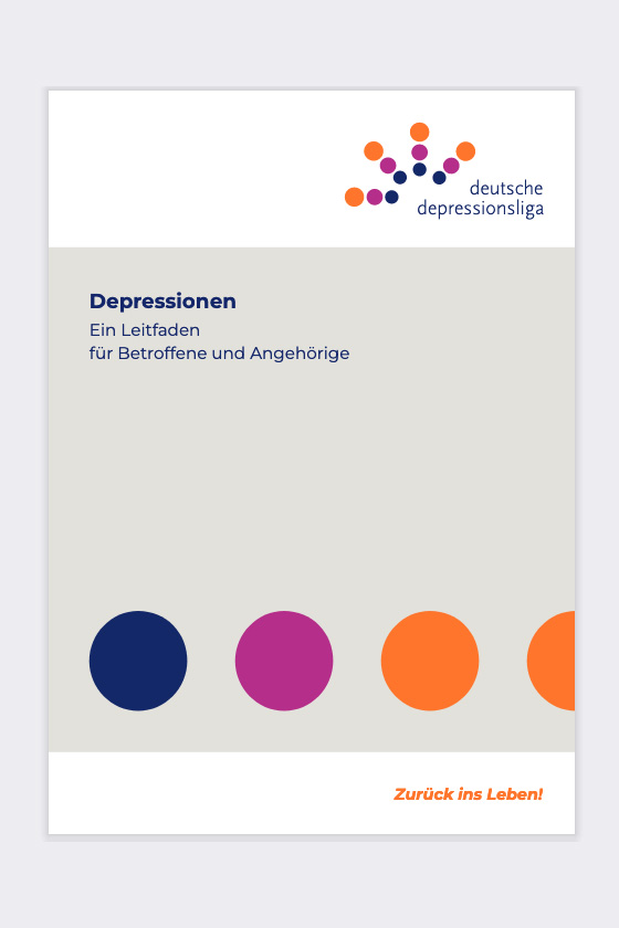 Cover der Broschüre "Leitfaden bei Depression"